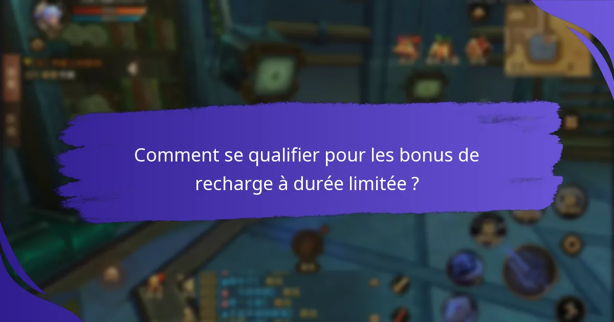 Pourquoi l’urgence et les événements spéciaux sont-ils importants pour les bonus de recharge ?