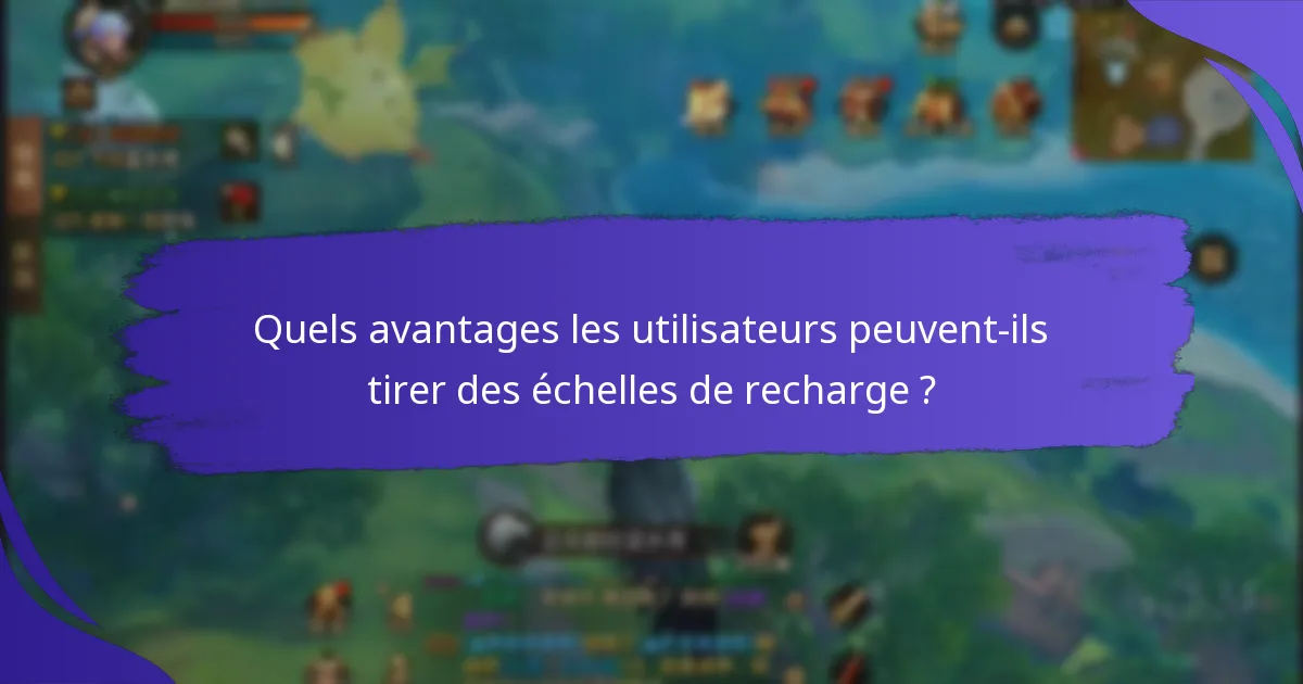 Comment les utilisateurs peuvent-ils progresser à travers les étapes de l’échelle de recharge ?
