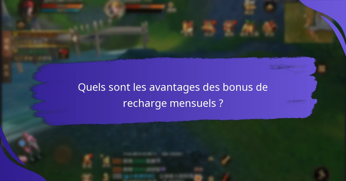 Comment les bonus de recharge mensuels se comparent-ils entre différents fournisseurs ?